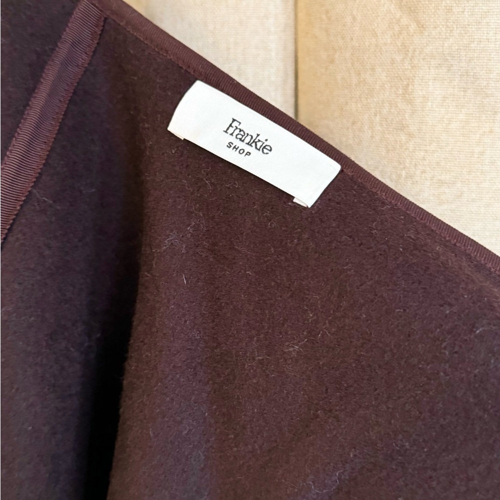 The Frankie Shop Wool Shawl Wrap Coat - Picture 3 of 5